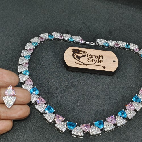 Color Fantasy Diamond Cut Necklace  YMC1033/4