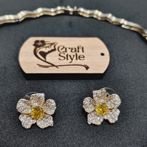 Floral Diamond Cut Necklace YMC1033/3
