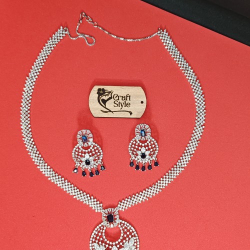Long Diamond-Cuts Necklace/Ex-1-H2541-14-2900-Blue