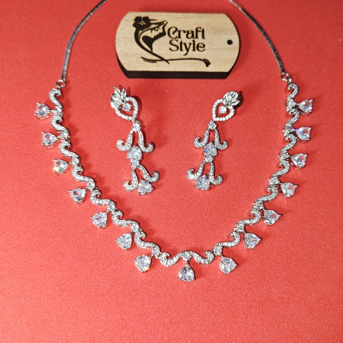 Indian Diamond-Cuts Choker Set/Ex-1-GM9197-11-1790-White