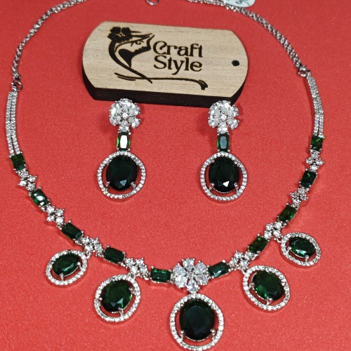 Premium Necklace Set/Ex-1-GM8831-5-1990-Green