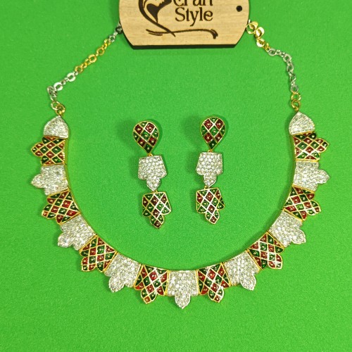 Diamond Cuts Necklace Set/Ex-1-H20607-5-2800