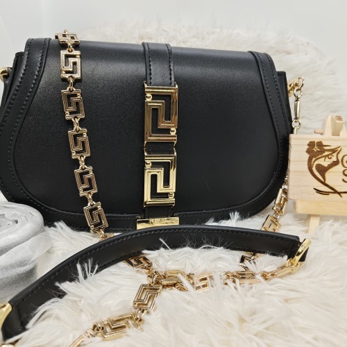 Versace Leather Ladies Bag-Black