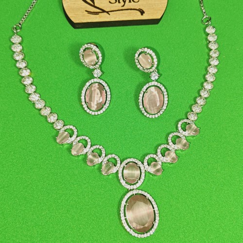 Diamond Cuts Necklace Set/Ex-1-H20607-2-1850