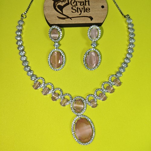 Diamond Cuts Necklace Set/Ex-1-H20607-2-1850