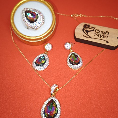 Natural Stone Necklace Set ANG767/4-6/2