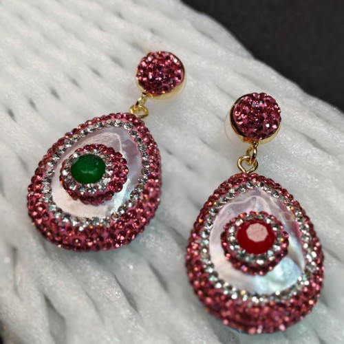 Natural Stone Necklace Set ANG767/6PINK