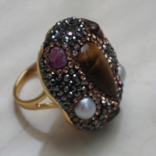 Natural Stone Ring ANG767/12-6
