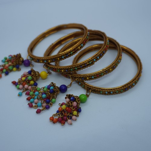 Beaded Jhumka Bangles H20621/14