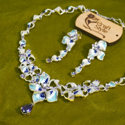 Floral Diamond Cuts Necklace Set Xuping 1621/5