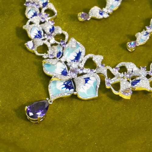Floral Diamond Cuts Necklace Set Xuping 1621/5