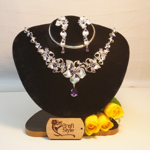 Floral Diamond Cuts Necklace Set Xuping 1621/5