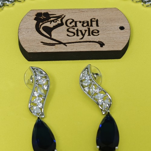 Blue Drops Diamond Cut Necklace YMC1033/6-1