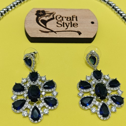Blue Stone Diamond Cut Necklace YMC1033/10