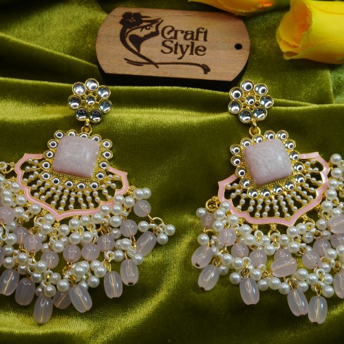 Elegant Colorful Earring GM12182/20 Baby Pink