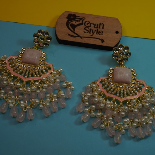 Elegant Colorful Earring GM12182/20 Baby Pink