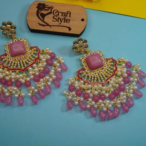 Elegant Colorful Earring GM12182/20 Pink
