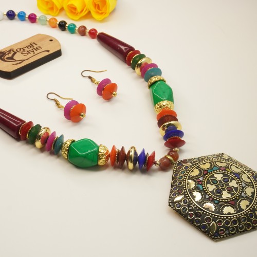 Colorful Chelsi Necklace Set 8118/3