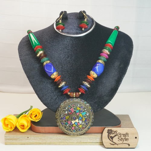 Colorful Chelsi Necklace Set 8118/3
