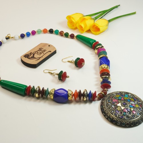 Colorful Chelsi Necklace Set 8118/3