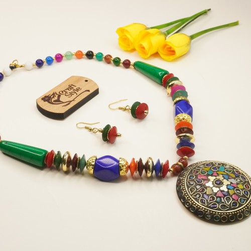 Colorful Chelsi Necklace Set 8118/3