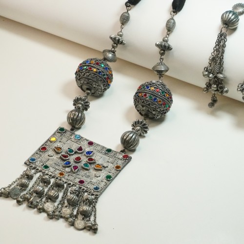 Oxidize Ball Necklace Set K68/2