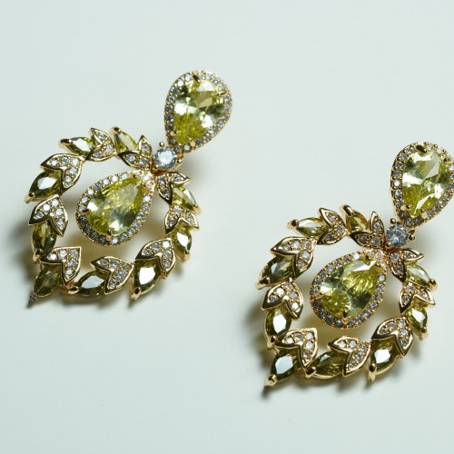 Glossy Olive Necklace Set Yuemei1033