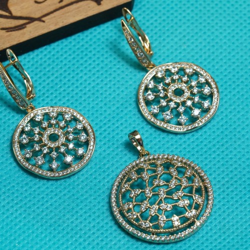 Diamond Cuts Pendent Set Xuping52
