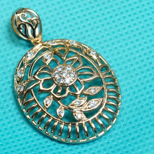Floral Diamond Cut Pendent Set Xuping60