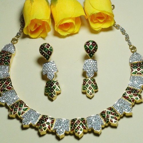 Diamond Cuts Necklace Set/Ex-1-H20607-5-2800