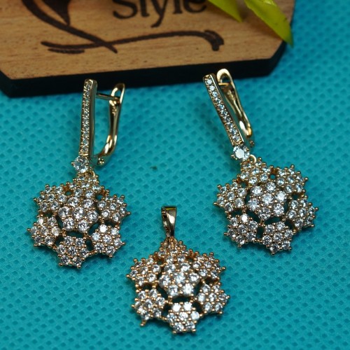Exclusive Diamond-Cuts Locket Set Xuping B56