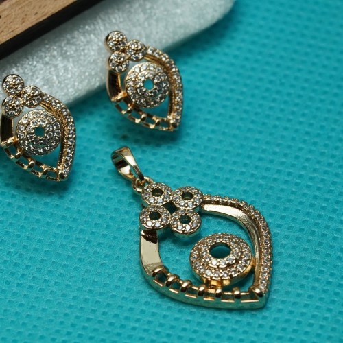 Exclusive Diamond Cuts Locket Set Xuping B69