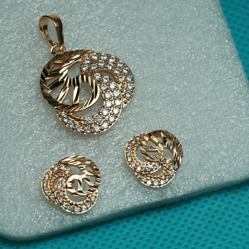 Exclusive Diamond-Cuts Pendent Set Xuping B63