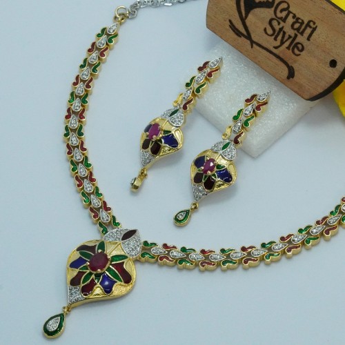 Diamond Cuts Minacary Necklace Set/Ex-1-H20607-7-2800