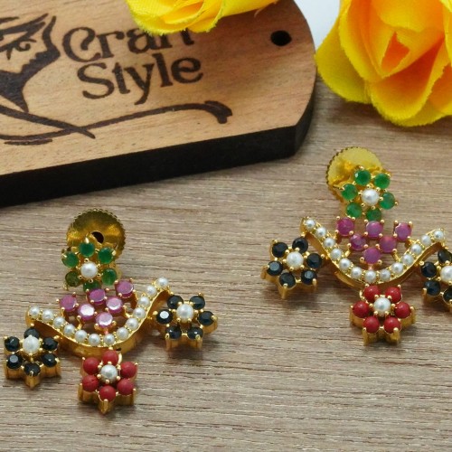 Original Stone Necklace Set | Gold Polish Real Stone Jewelry | Craft Style BD