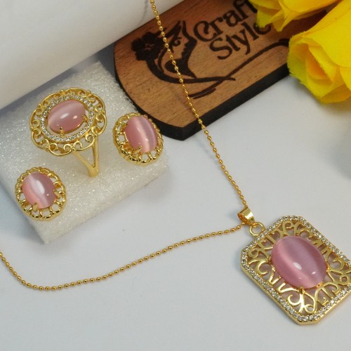 Elegant Crown Locket Jewelry Set SJF1477/13