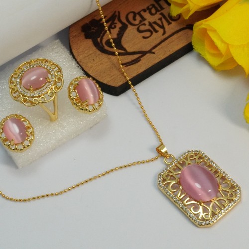 Elegant Crown Locket Jewelry Set SJF1477/13