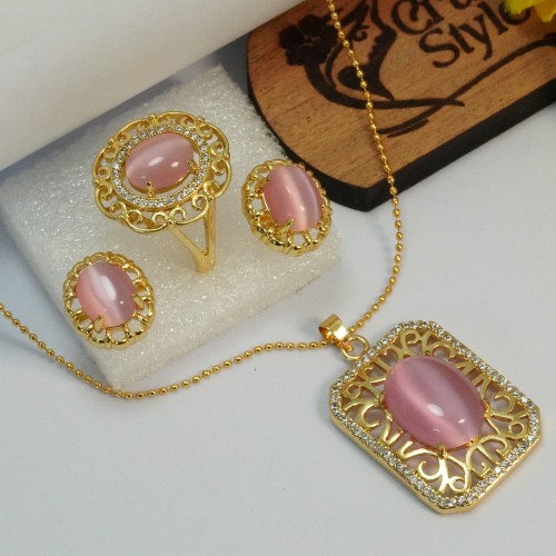 Elegant Crown Locket Jewelry Set SJF1477/13
