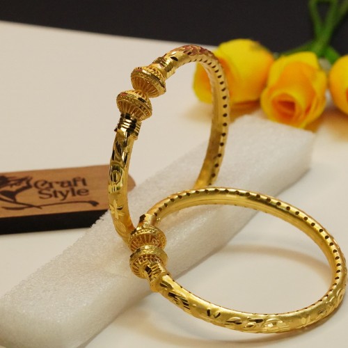 Classic Engraved Gold Bangles H23469/10