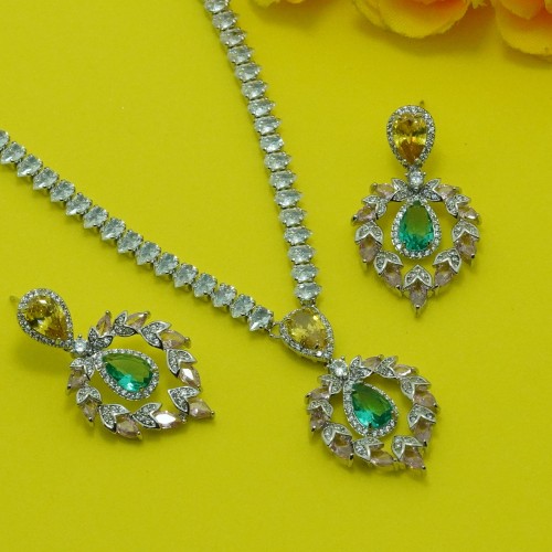 Pink Buds Diamond Cut Necklace YMC1033/11