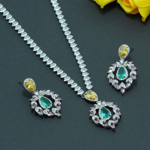 Pink Buds Diamond Cut Necklace YMC1033/11