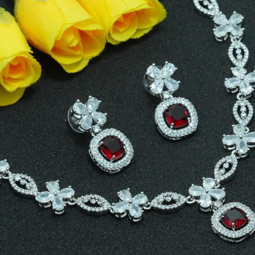 Diamond Cuts Necklace Set/Ex-1-H20607-3A-1750-Golden