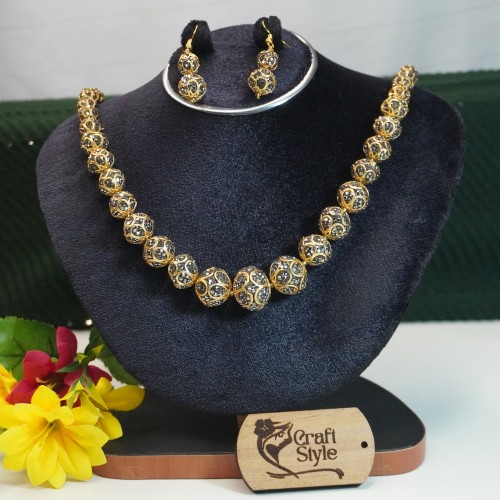 Indian Traditional Antique Beaded Necklace Set