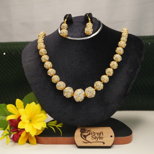 Indian Traditional Antique Beaded Necklace Set