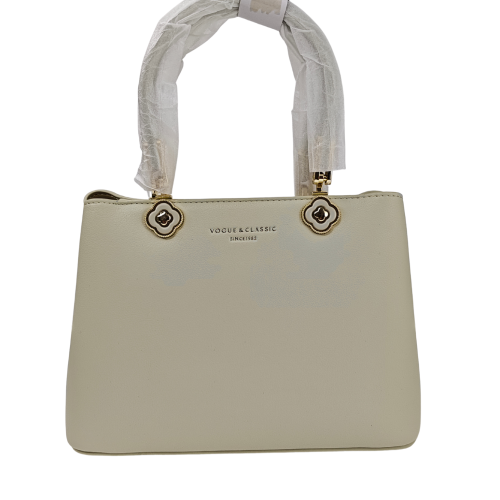 Craft Style Elegant Beige Top Handle Handbag 3