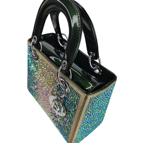Luxury Crystal Mini Green Handbag - Craft Style