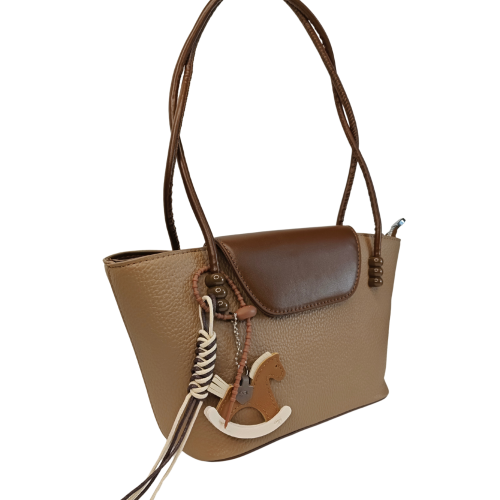 Minimalist Pebbled Vegan Leather Shoulder Bag SA299