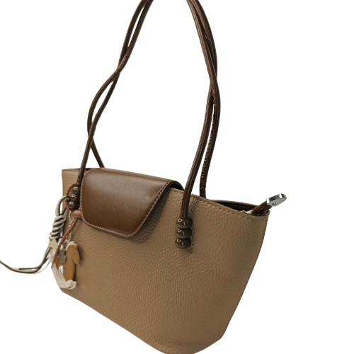 Minimalist Pebbled Vegan Leather Shoulder Bag SA299