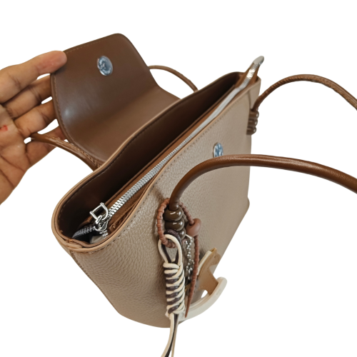 Minimalist Pebbled Vegan Leather Shoulder Bag SA299