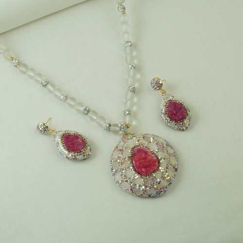 Natural Stone Necklace Set ANJ767/5